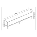 Έπιπλο τηλεόρασης Lord Megapap χρώμα μαύρο - χρυσό 180x30x47εκ.