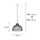 Φωτιστικό οροφής Treiso Megapap E27 μεταλλικό μονόφωτο χρώμα χρυσό Ø28x126εκ.