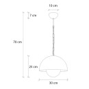 Φωτιστικό οροφής Neptun Megapap E27 μεταλλικό μονόφωτο χρώμα πράσινο Ø30x70εκ.
