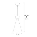 Φωτιστικό οροφής Dona Megapap E27 μεταλλικό μονόφωτο χρώμα μαύρο Ø19x131εκ.