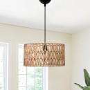 Φωτιστικό οροφής Sarkiz Megapap E27 από σχοινί μονόφωτο χρώμα φυσικό Ø30x70εκ.