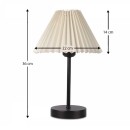 Φωτιστικό επιτραπέζιο Floi Megapap E27 μεταλλικό - ύφασμα Pvc χρώμα  κρεμ Ø22x36εκ.