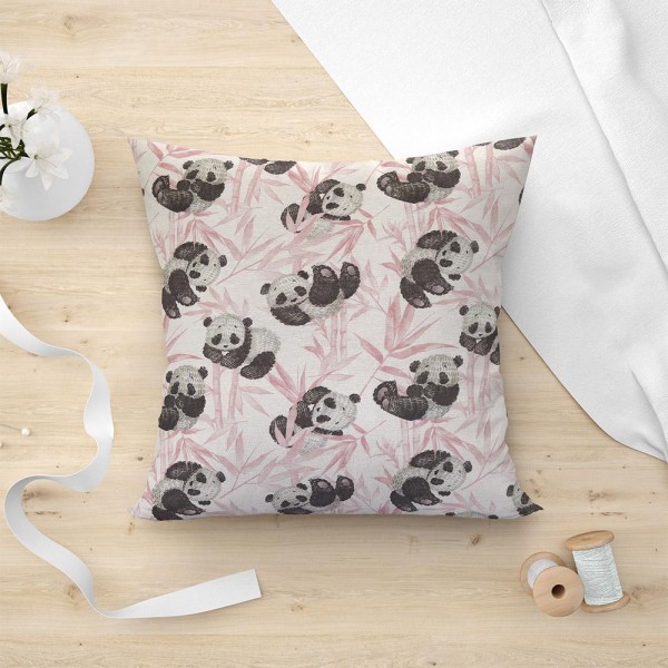 LINO ΜΑΞΙΛΑΡΟΘΗΚΗ PANDA BEAR 301 PINK 45X45 LINO ΜΑΞΙΛΑΡΟΘΗΚΗ PANDA BEAR 301 PINK 45X45