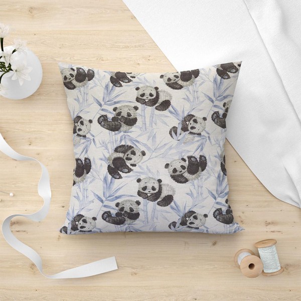 LINO ΜΑΞΙΛΑΡΟΘΗΚΗ PANDA BEAR 601 BLUE 45X45 LINO ΜΑΞΙΛΑΡΟΘΗΚΗ PANDA BEAR 601 BLUE 45X45