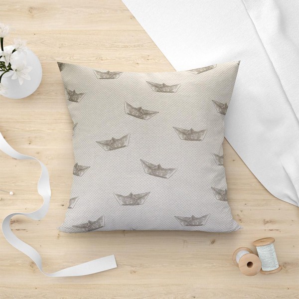 LINO ΜΑΞΙΛΑΡΟΘΗΚΗ PAPER BOAT 801 GREY 45X45 LINO ΜΑΞΙΛΑΡΟΘΗΚΗ PAPER BOAT 801 GREY 45X45