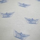 LINO ΜΑΞΙΛΑΡΟΘΗΚΗ PAPER BOAT 601 BLUE 45X45 LINO ΜΑΞΙΛΑΡΟΘΗΚΗ PAPER BOAT 601 BLUE 45X45