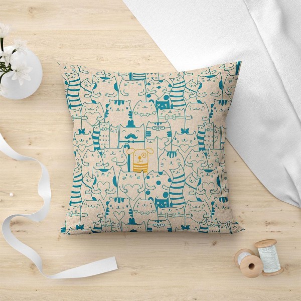 LINO ΜΑΞΙΛΑΡΟΘΗΚΗ KAU 701 BLUE 45X45 LINO ΜΑΞΙΛΑΡΟΘΗΚΗ KAU 701 BLUE 45X45