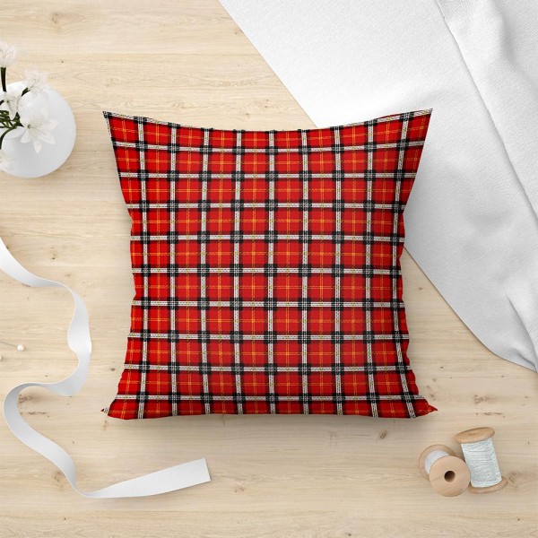 LINO ΜΑΞΙΛΑΡΟΘΗΚΗ TARTAN 401 RED 45X45 LINO ΜΑΞΙΛΑΡΟΘΗΚΗ TARTAN 401 RED 45X45