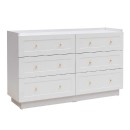 Συρταριέρα Henry Megapap χρώμα λευκό 140x40x75εκ.