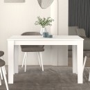 Τραπέζι Darlen Megapap χρώμα λευκό 125x72x74εκ.