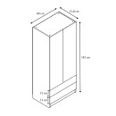 Ντουλάπα ρούχων Ricardo Megapap δίφυλλη χρώμα λευκό 80x51,8x181εκ.