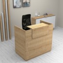 Γραφείο reception Lemmon Megapap χρώμα φυσικό οξιάς 120x70x110εκ.