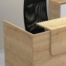 Γραφείο reception Lemmon Megapap χρώμα φυσικό οξιάς 120x70x110εκ.