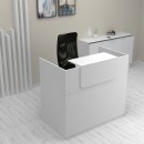Γραφείο reception Lemmon Megapap χρώμα λευκό 120x70x110εκ.