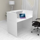 Γραφείο reception Lemmon Megapap χρώμα λευκό 120x70x110εκ.