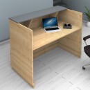 Γραφείο υποδοχής - reception Gemini Megapap χρώμα φυσικό οξιάς - ανθρακί 150x70x110εκ.