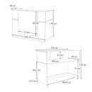 Γραφείο υποδοχής - reception Gemini Megapap χρώμα λευκό 150x70x110εκ.