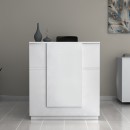 Γραφείο υποδοχής - reception Gemini Megapap χρώμα λευκό 100x70x110εκ.