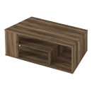 Τραπεζάκι σαλονιού Abdera Megapap χρώμα καρυδί 110x60x42εκ.