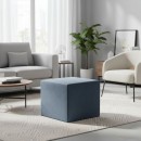 Σκαμπώ April Megapap βελούδινο χρώμα ανθρακί 40x40x40εκ.