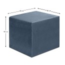 Σκαμπώ April Megapap βελούδινο χρώμα ανθρακί 40x40x40εκ.