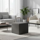 Σκαμπώ April Megapap βελούδινο χρώμα γκρι 40x40x40εκ.