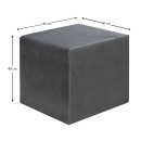 Σκαμπώ April Megapap βελούδινο χρώμα γκρι 40x40x40εκ.