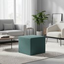 Σκαμπώ April Megapap βελούδινο χρώμα κυπαρρισί 40x40x40εκ.