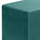 Σκαμπώ April Megapap βελούδινο χρώμα κυπαρρισί 40x40x40εκ.