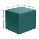 Σκαμπώ April Megapap βελούδινο χρώμα κυπαρρισί 40x40x40εκ.