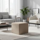 Σκαμπώ April Megapap βελούδινο χρώμα μπεζ 40x40x40εκ.