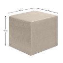 Σκαμπώ April Megapap βελούδινο χρώμα μπεζ 40x40x40εκ.