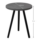Βοηθητικό τραπεζάκι Roma Megapap χρώμα γκρι ρετρό 33,5x33,5x46εκ.