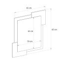 Καθρέπτης τοίχου Selinos Μegapap χρώμα sandstone - rota oak 65x2,2x85εκ.