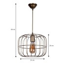 Φωτιστικό οροφής Cassie Megapap E27 μεταλλικό μονόφωτο χρώμα χρυσό Ø25x60εκ.