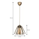 Φωτιστικό οροφής Teresa Megapap E27 μεταλλικό μονόφωτο χρώμα χρυσό Ø22x65εκ.