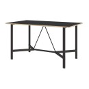 Τραπέζι Adoro Megapap χρώμα μαύρο 140x80x75εκ.