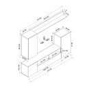 Σύνθεση τηλεόρασης Rodos Megapap χρώμα λευκό 210,2x36x90,4εκ.