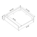Βάση στήριξης πλυντηρίου - στεγνωτηρίου Sunta Megapap χρώμα λευκό 65,8x61,9x15εκ.