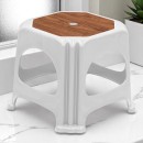 Σκαμπώ πολυπροπυλενίου στοιβαζόμενο Desia Megapap χρώμα λευκό 35x35x32εκ.