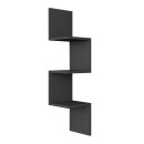 Ραφιέρα τοίχου Zikzak Megapap χρώμα ανθρακί 25x25x105,4εκ.