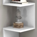 Ραφιέρα τοίχου Zikzak Megapap χρώμα λευκό 25x25x105,4εκ.