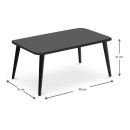 Τραπεζάκι σαλονιού Soul Megapap από μελαμίνη χρώμα μαύρο 90x55x41εκ.