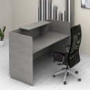 Γραφείο reception Lemmon Megapap χρώμα γκρι σκυροδέματος 160x70x110εκ.
