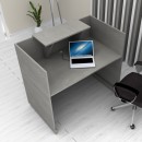 Γραφείο reception Lemmon Megapap χρώμα γκρι σκυροδέματος 120x70x110εκ.