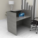 Γραφείο reception Lemmon Megapap χρώμα γκρι σκυροδέματος 120x70x110εκ.