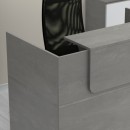 Γραφείο reception Lemmon Megapap χρώμα γκρι σκυροδέματος 120x70x110εκ.