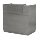 Γραφείο reception Lemmon Megapap χρώμα γκρι σκυροδέματος 120x70x110εκ.