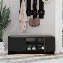 Παπουτσοθήκη Zulla Megapap από μελαμίνη χρώμα μαύρο 110x37x43εκ.