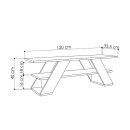 Έπιπλο τηλεόρασης Farfalla Megapap χρώμα sandstone 120x33,5x40εκ.